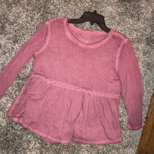 Pink/Purple Top, the Sleeves are 3/4 Length